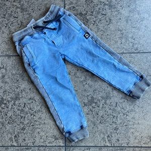 RAGS Joggers, Stone washed blue/black: 2T
